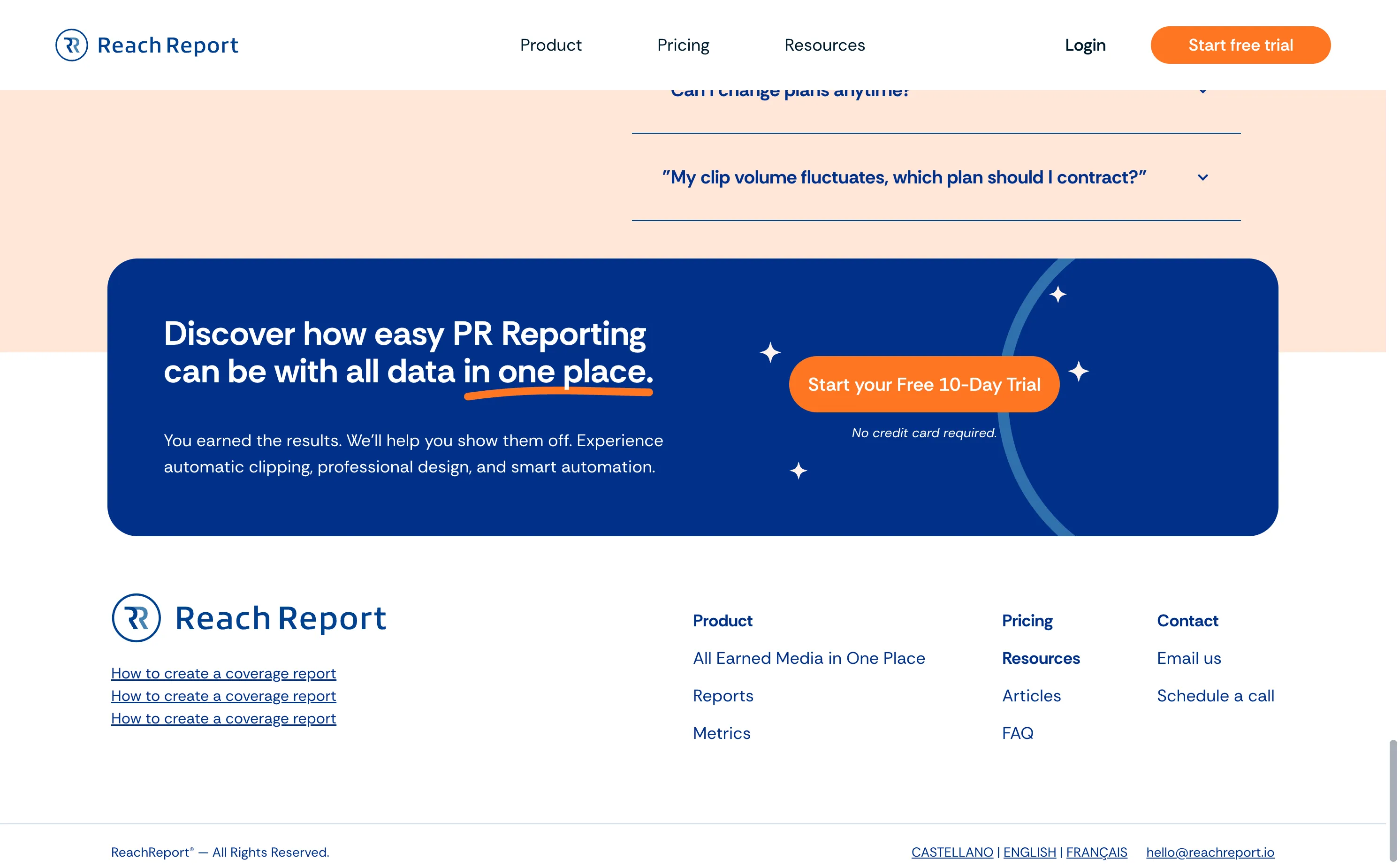 Reach Report SAAS